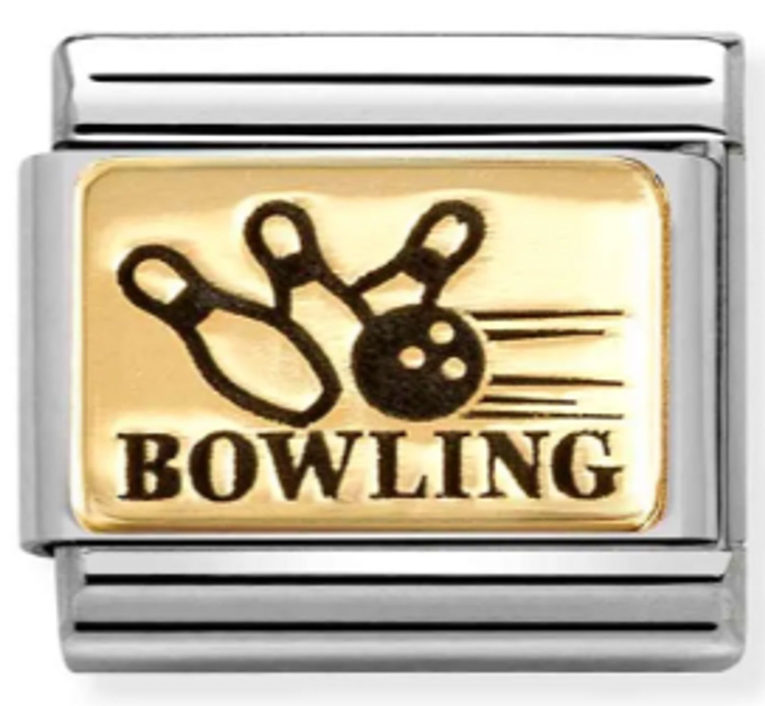 Charms Nomination Link 18K zawieszka charms Złota płytka z kręglami 030166 57.jpg